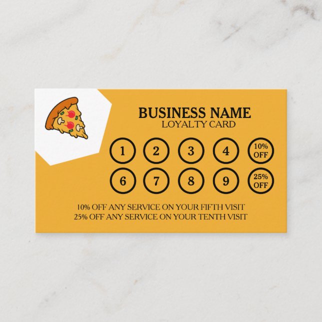 Restaurant Lounge Marketing Program Customer Loyal Loyalty Card (Front)