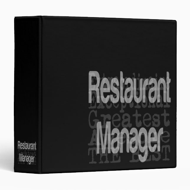 Restaurant Manager Extraordinaire 3 Ring Binder (Front/Spine)