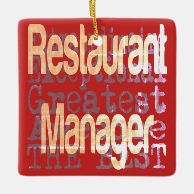 Restaurant Manager Extraordinaire Ceramic Ornament (Front)