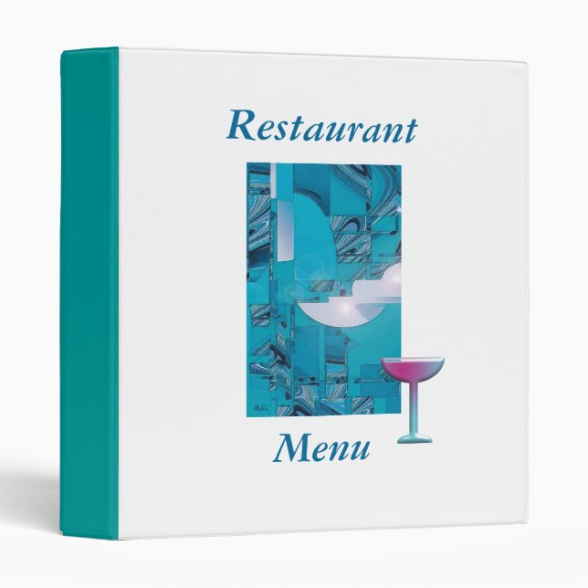 Restaurant Menu Avery Binder (Front/Spine)