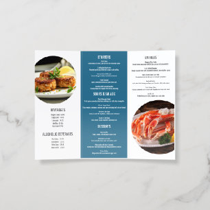 Restaurant Menu Blue Crab Business Brochure