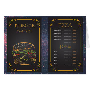 restaurant menu cards