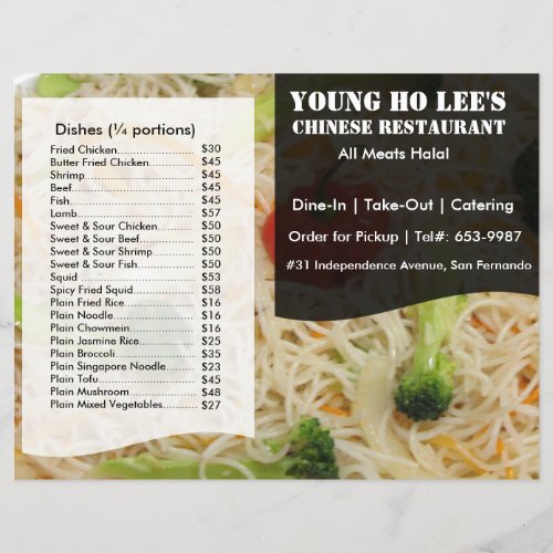 Restaurant Menu Flyer