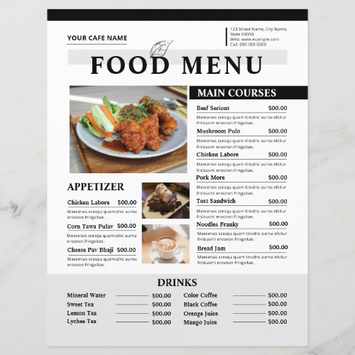 Restaurant Menu Flyer Template