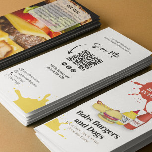 Restaurant Menu QR Code Business Custom Brochure