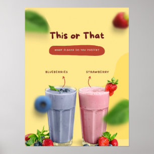 Restaurant Milk Shake Promotional Front Advert Poster