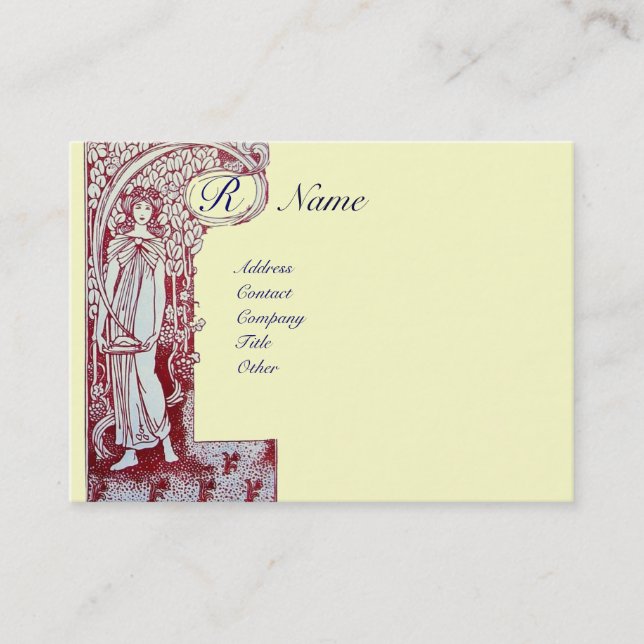 RESTAURANT MONOGRAM 2 BUSINESS CARD (Front)