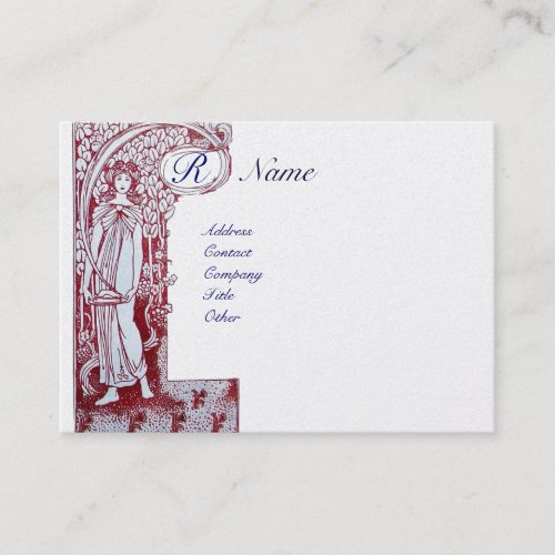 RESTAURANT MONOGRAM 2 redsilver platinum metallic Business Card