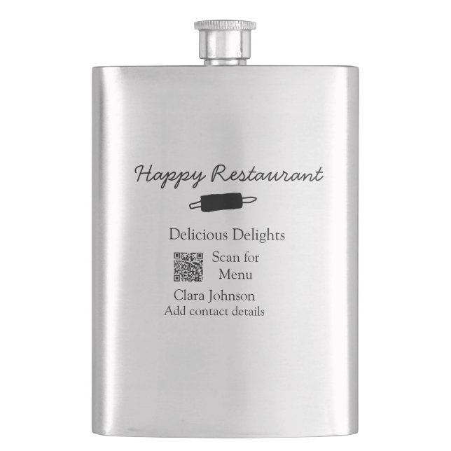 Restaurant name scan QR menu add contact details n Flask (Front)