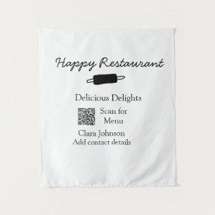 Restaurant name scan QR menu add contact details n Tapestry