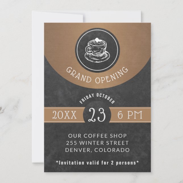 Restaurant Opening elegant vintage chalkboard Invitation (Front)