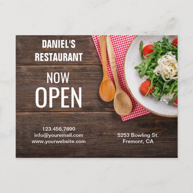 Restaurant Opening | Now Open | Direct Mail Postcard (Front)