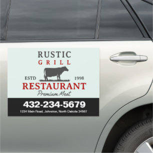 Restaurant or Any Other Business Car Magnet