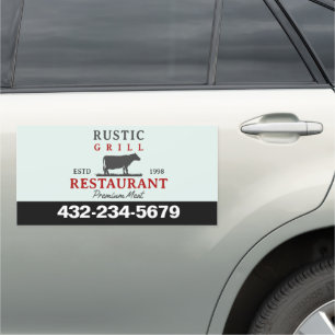 Restaurant or Any Other Business Car Magnet