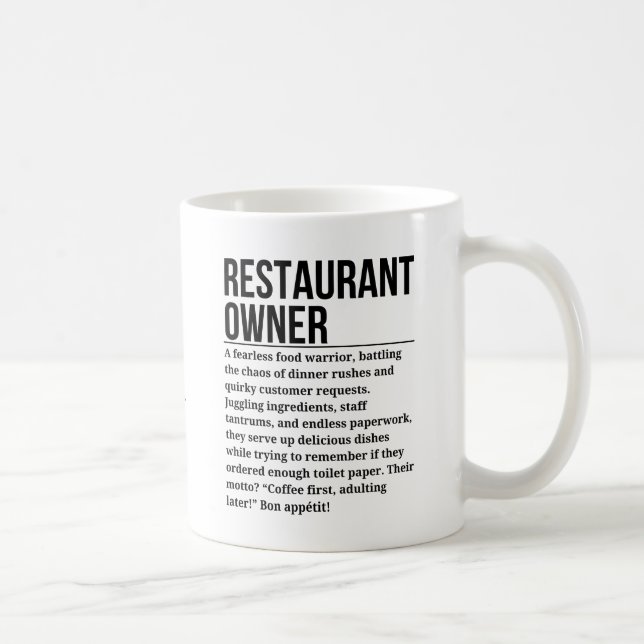 Restaurant Owner Coffee Mug (Right)