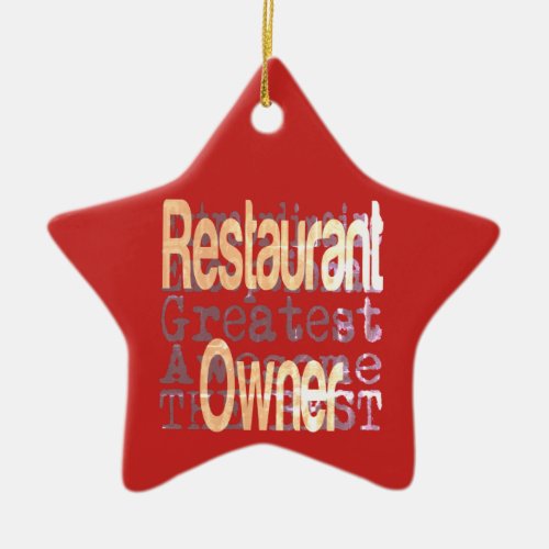 Restaurant Owner Extraordinaire Ceramic Ornament