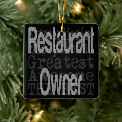 Restaurant Owner Extraordinaire Ceramic Ornament