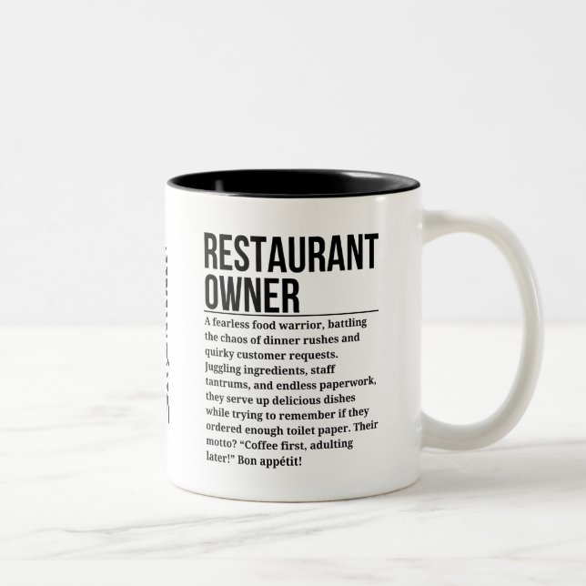 Restaurant Owner Two-Tone Coffee Mug (Right)