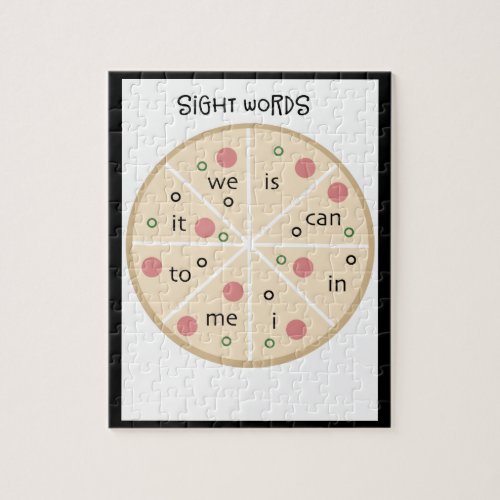 Restaurant Pizza Pie Sight Words Homeschooling Jigsaw Puzzle