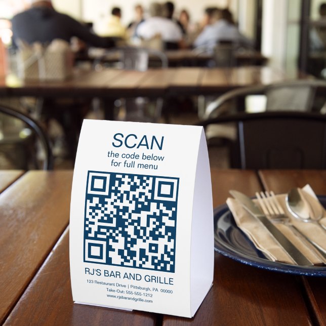 Restaurant QR Code for Menu | Daily Specials Paper Table Tent (Insitu(Restaurant))