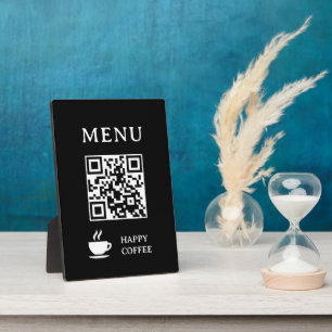 Restaurant QR Code Menu   5" x 7" Plaque