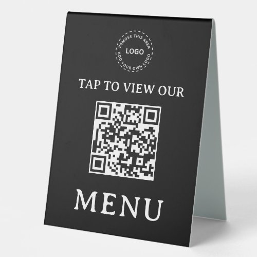 Restaurant QR Code Menu | 6" X 8" Plastic Table Tent