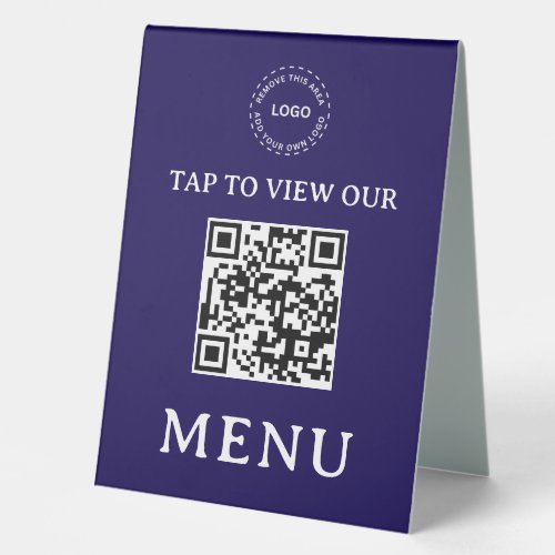 Restaurant QR Code Menu | 6" X 8" Plastic Table Tent