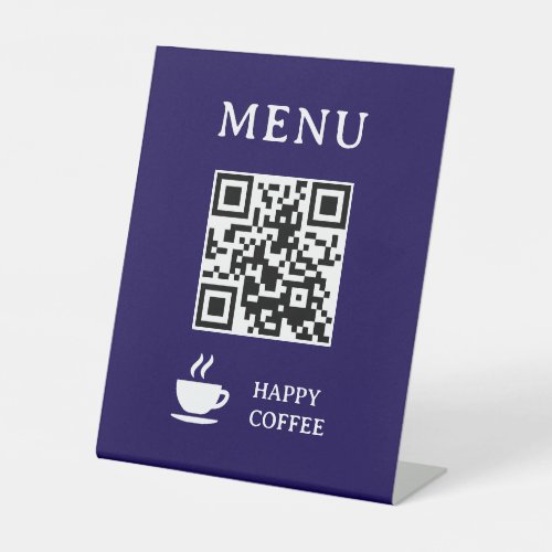 Restaurant QR Code Menu | 8" x 10" Pedestal Sign