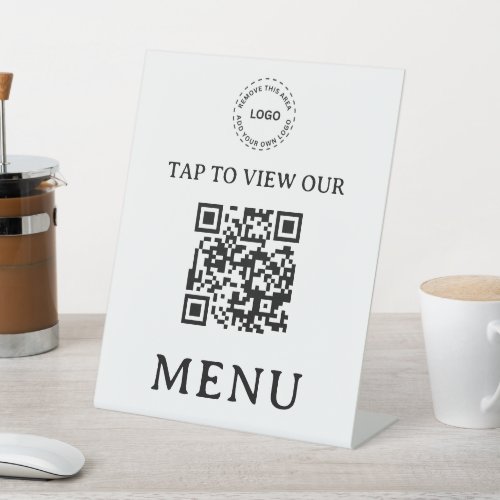 Restaurant QR Code Menu | 8" x 10" Pedestal Sign