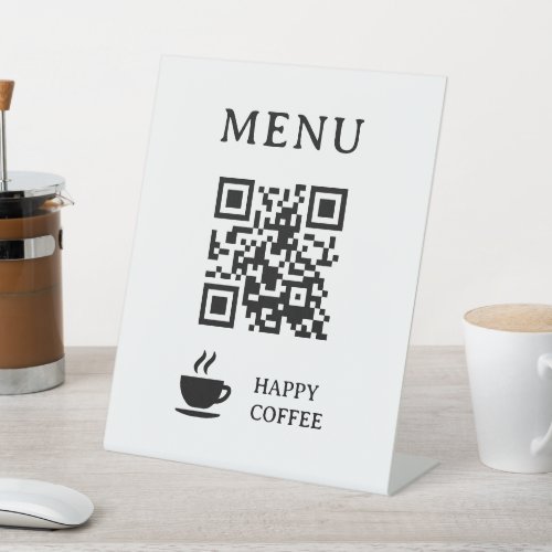 Restaurant QR Code Menu | 8" x 10" Pedestal Sign