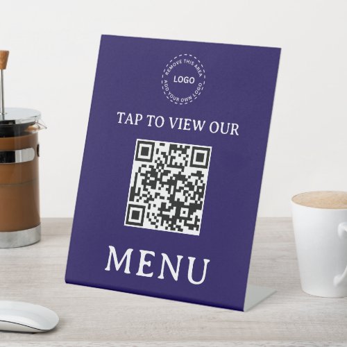 Restaurant QR Code Menu | 8" x 10" Pedestal Sign