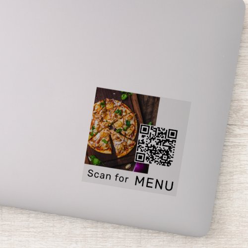 Restaurant  QR Code Scan for Menu Photo Sticker