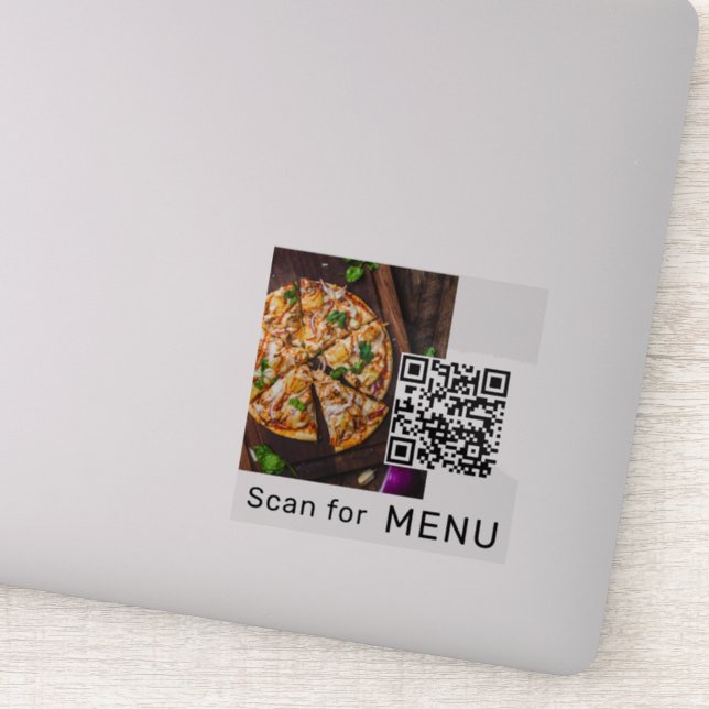 Restaurant  QR Code Scan for Menu Photo Sticker (Detail)