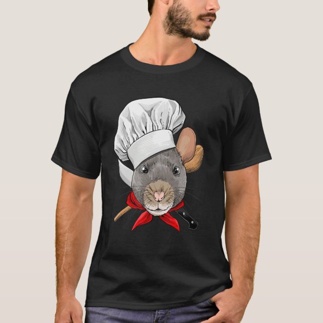 Restaurant Rat Chef Cook Culinary Kitchen Cooking T-Shirt (Front)