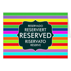 restaurant reserved table sign text symbol stripes cards