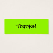 Restaurant Server Tip Card (Back)