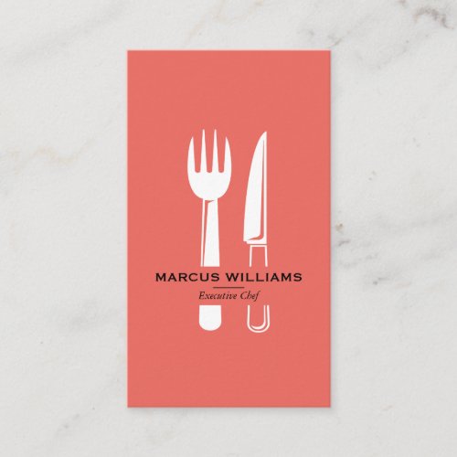 Restaurant Silverware Business Card