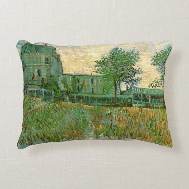 Restaurant Sirene, Asnières by Vincent van Gogh Accent Pillow (Front)