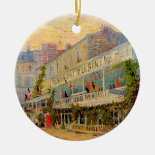 Restaurant Sirene, Asnières by Vincent van Gogh Ceramic Ornament