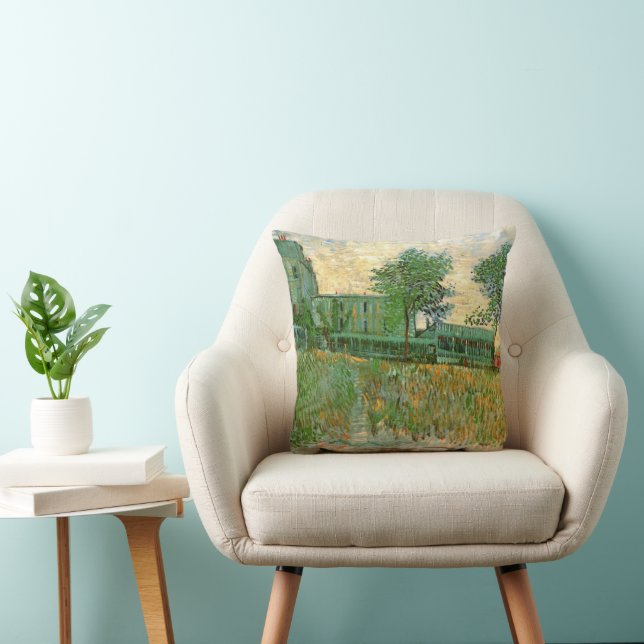 Restaurant Sirene, Asnières by Vincent van Gogh Throw Pillow (Chair)