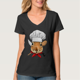 Restaurant Squirrel Chef Cook Kitchen Cooking  Rod T-Shirt