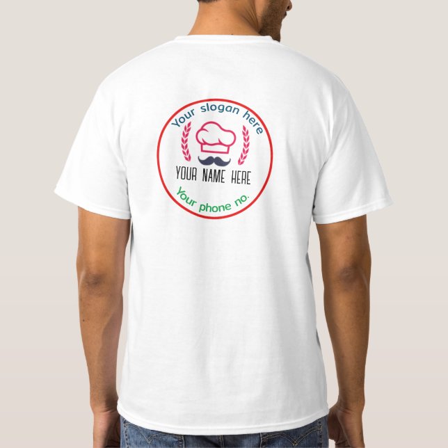 Restaurant T-Shirt with Customized Logo (Back)