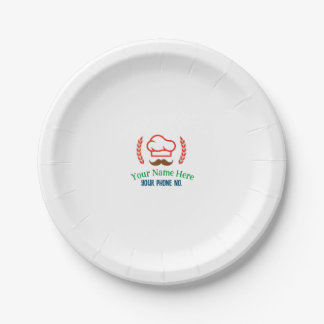 Restaurant T-Shirt with Customized Logo Paper Plates