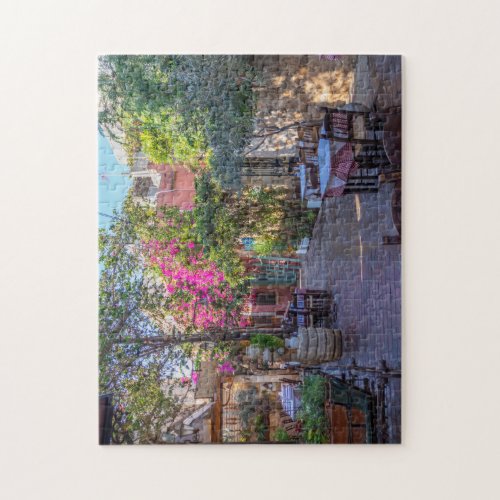Restaurant tables in Chania Crete Greece Jigsaw Puzzle