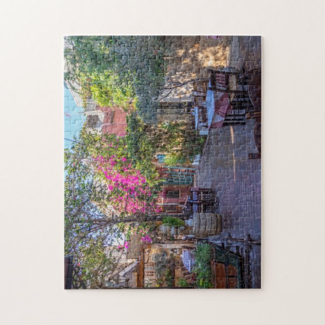 Restaurant tables in Chania, Crete, Greece Jigsaw Puzzle (Vertical)