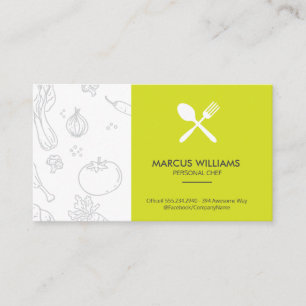 Restaurant Utensils Executive Chef Business Card