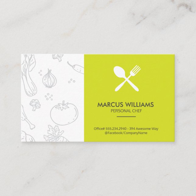 Restaurant Utensils | Executive Chef Business Card (Front)
