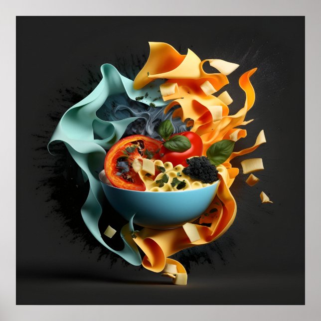 Restaurant Wall Art 24x24 Matte Poster Design 2 (Front)