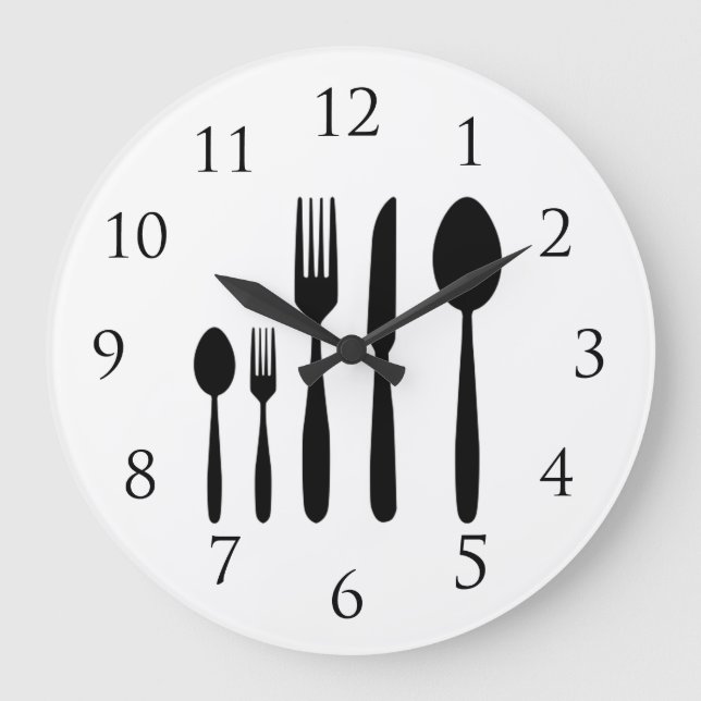 Restaurant Wall Clock with Numbers (Front)