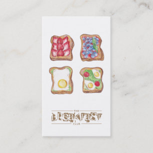 Restaurant Watercolor Food logo map Business Card